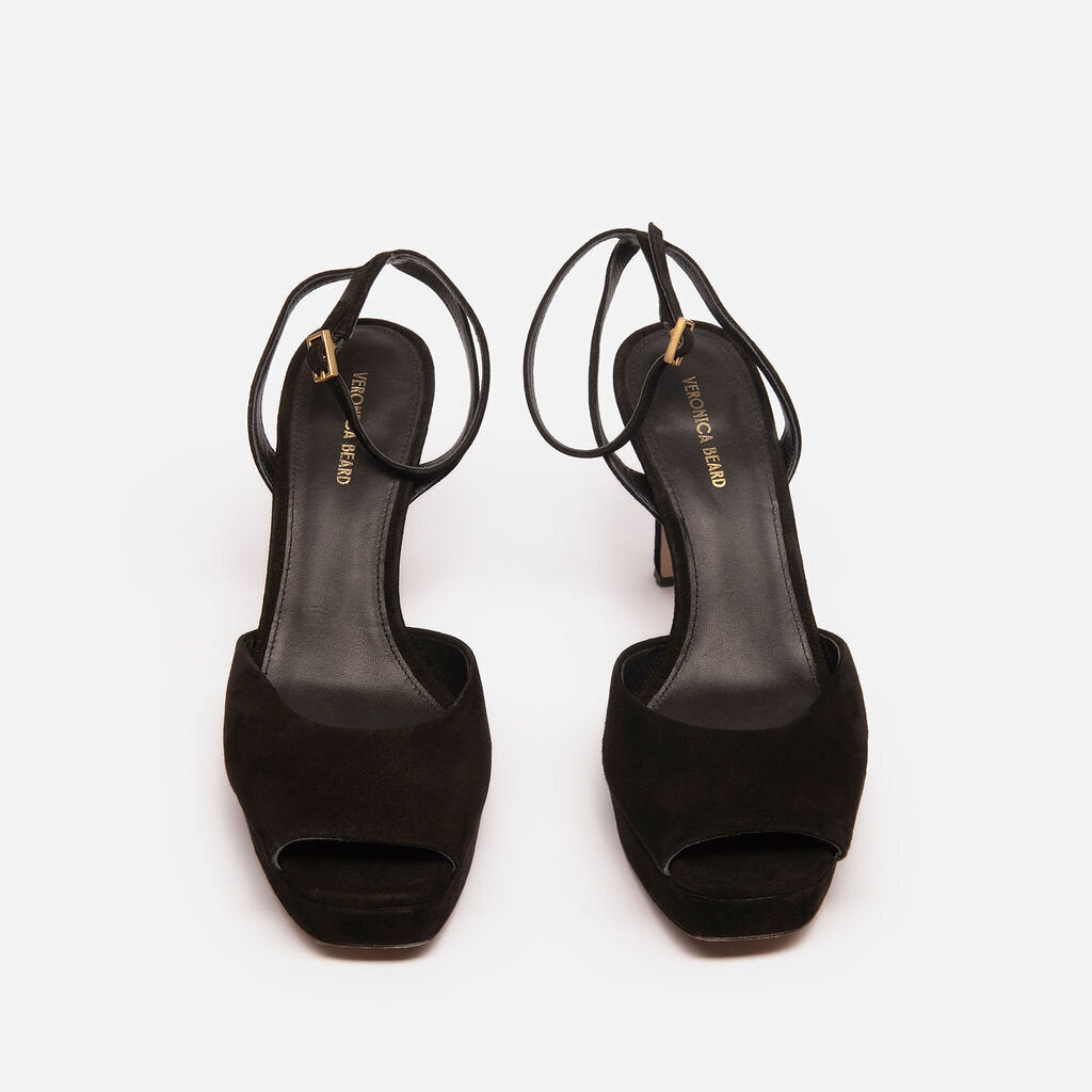 Veronica Beard Black Suede Platform Heel
