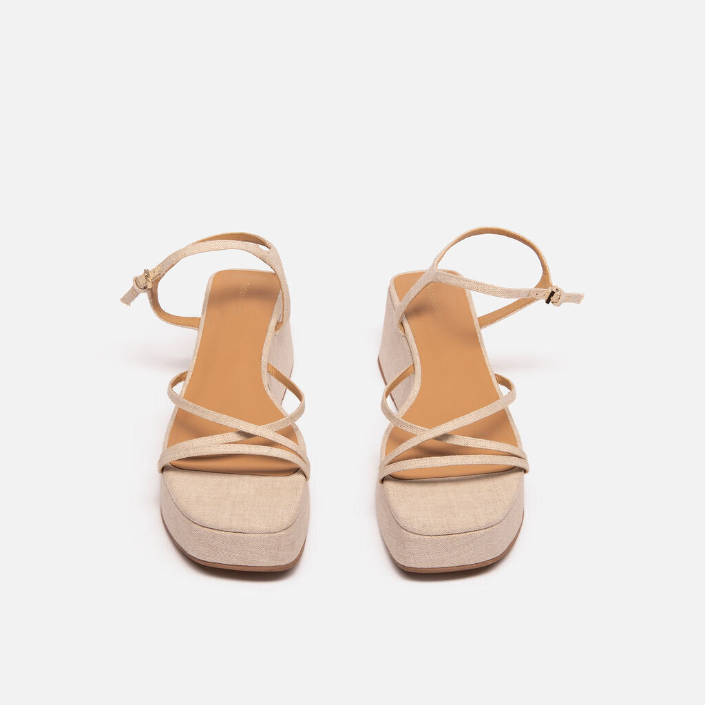Reformation Fabric Platform Sandals