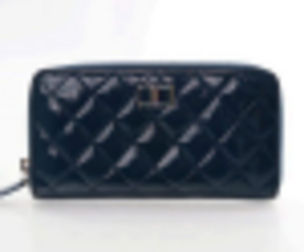 Navy Patent Reissue Wallet