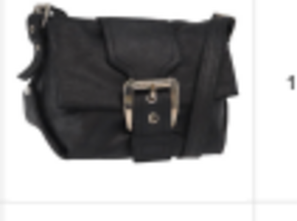 Black Leather Buckle Bag