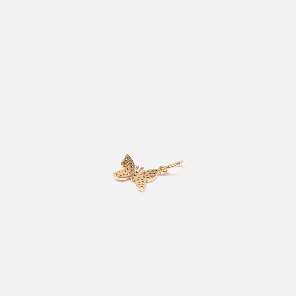 Jewels By Piper Yellow Gold + Diamond Mini Butterfly Pendant