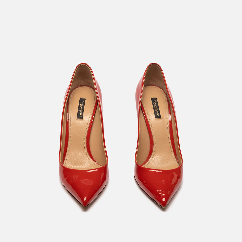 Dolce & Gabbana Tomato Red Patent Pumps