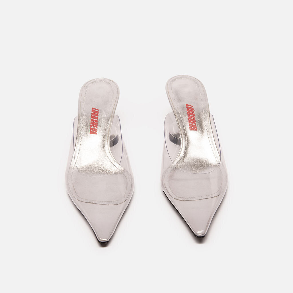 Lucasheva PVC & Silver Mules