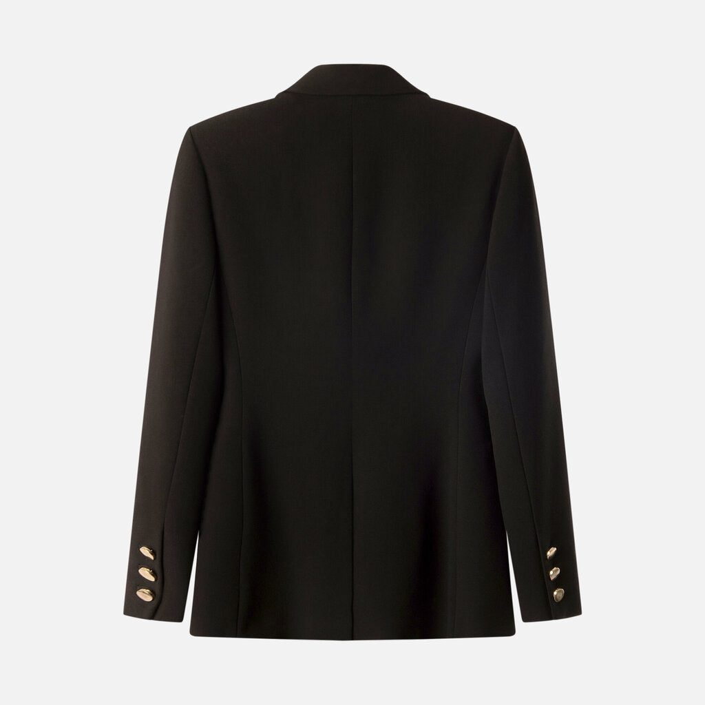 Alice + Olivia Black Poly/Viscose Blazer