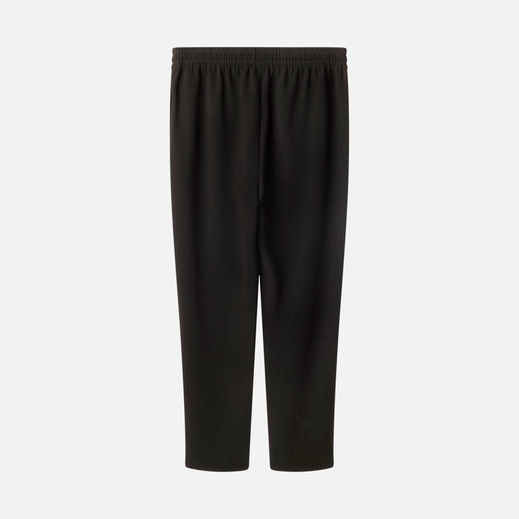 Theory Black Elastic Tie Triacetate Poly Wide Leg Slit Pant