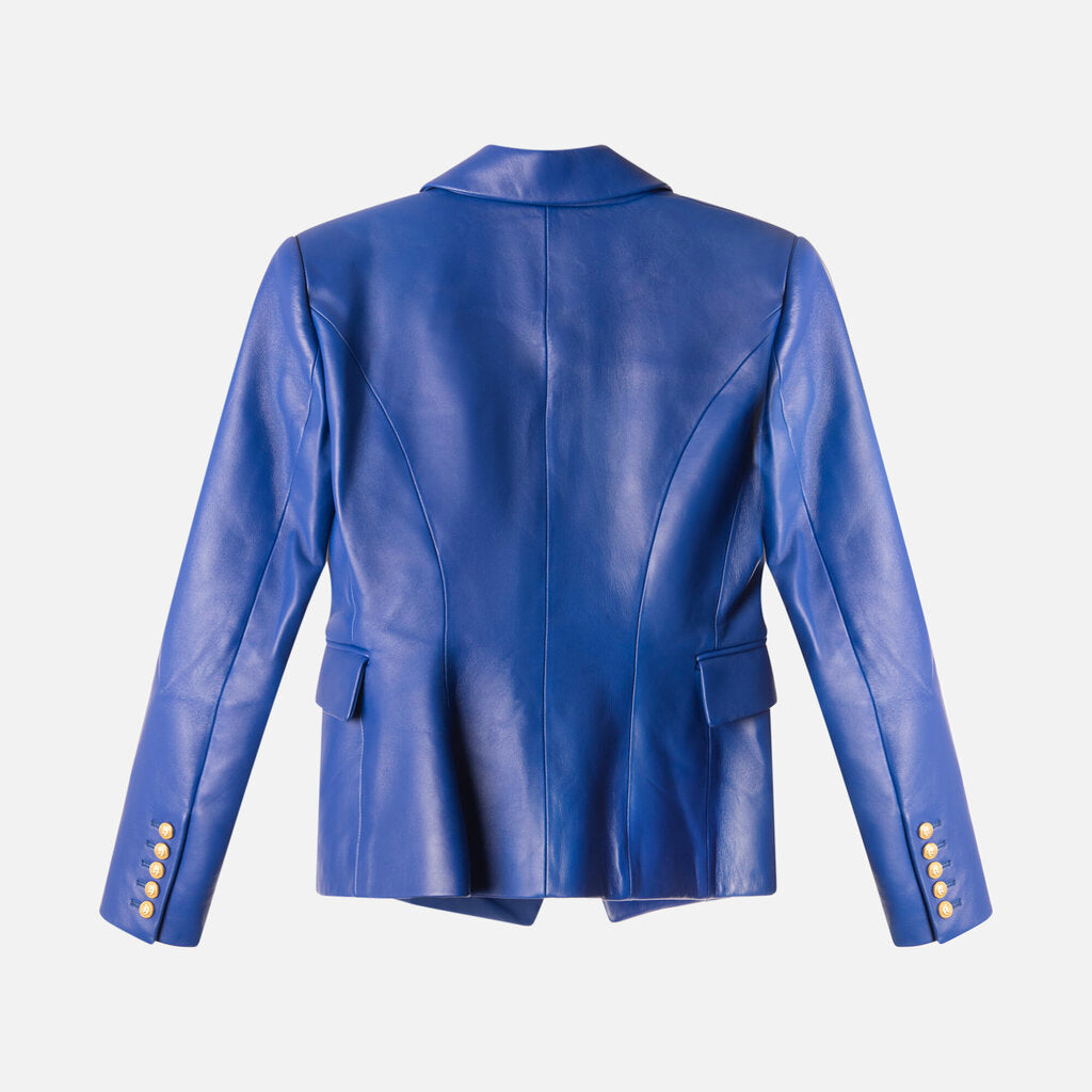 Balmain Blue Lambskin Blazer (NWT 5500)