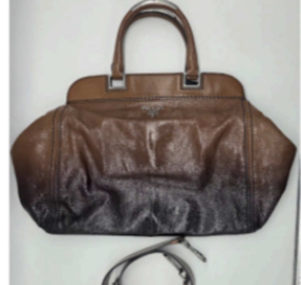 Brown & Black Ombre Leather Spumato Tote