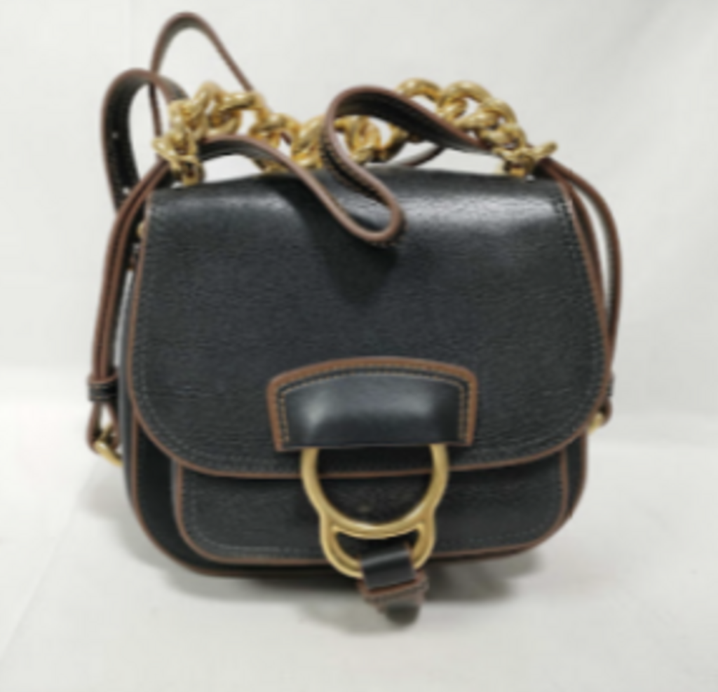 Black Leather 2 Way Crossbody