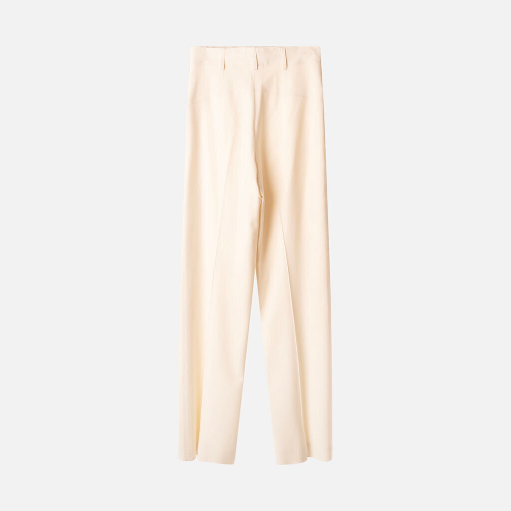 Jacquemus White Viscose/Wool Trouser
