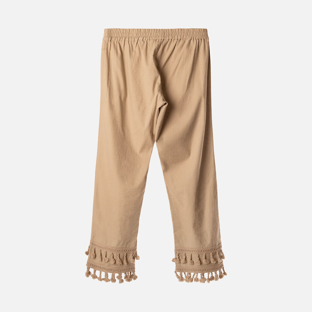 Calypso St Barths Beige Tassel Pants
