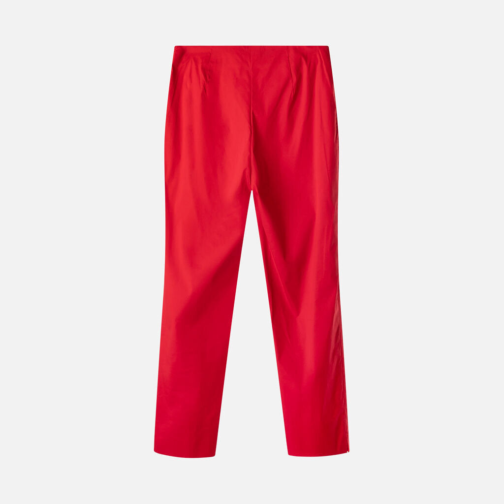 Prada Red Cotton Capri Side Zip Pant