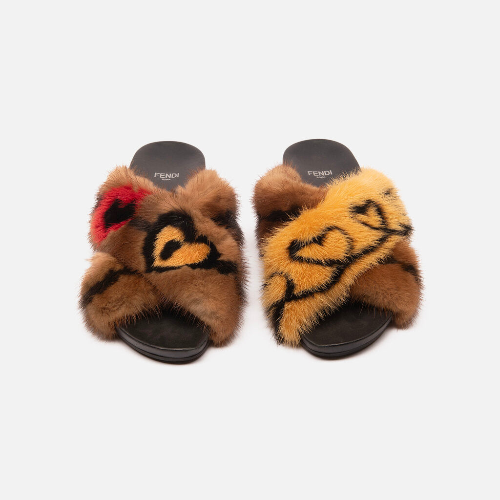 Fendi Mink Fur Slides