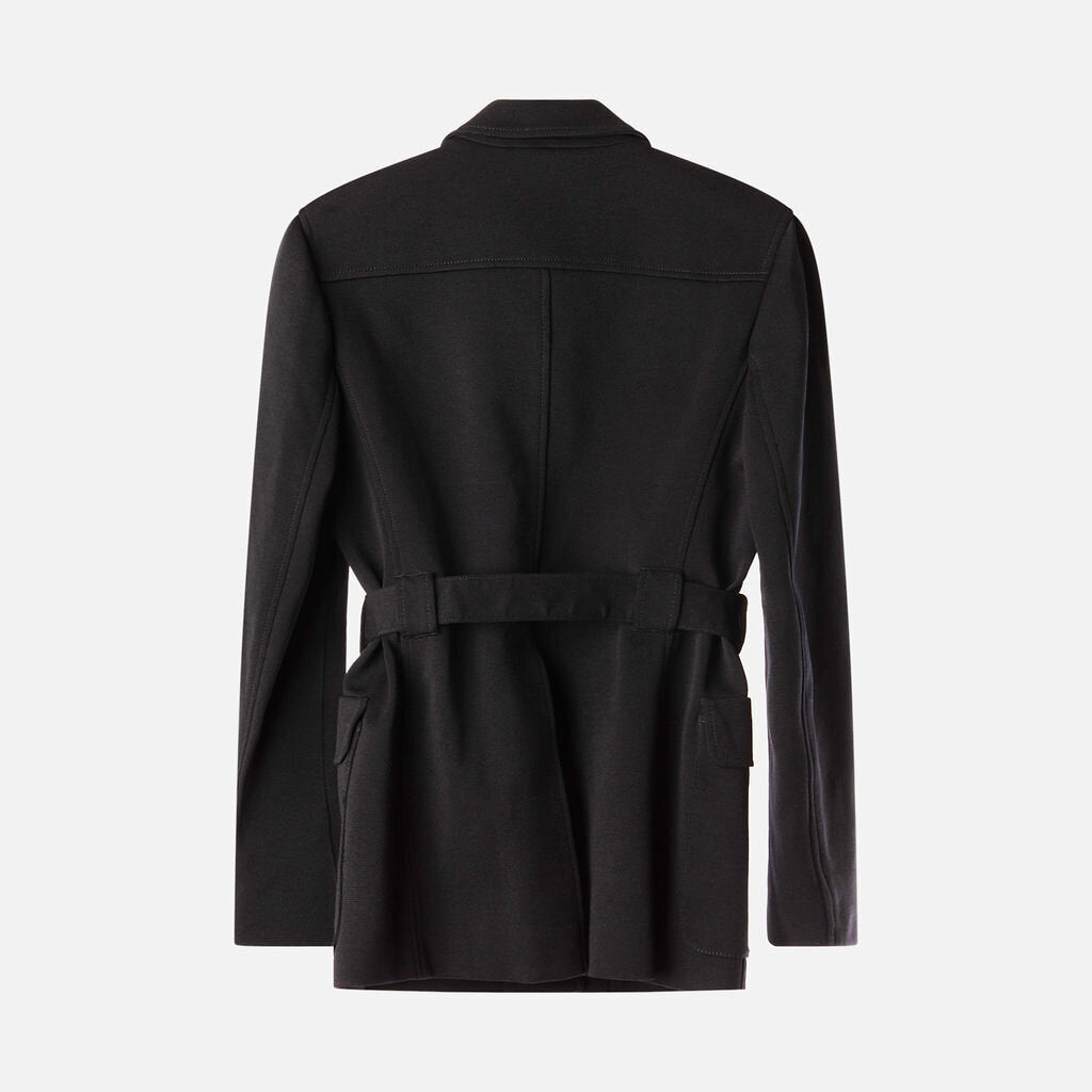 Prada Vintage Navy Nylon Belted Utility Jacket