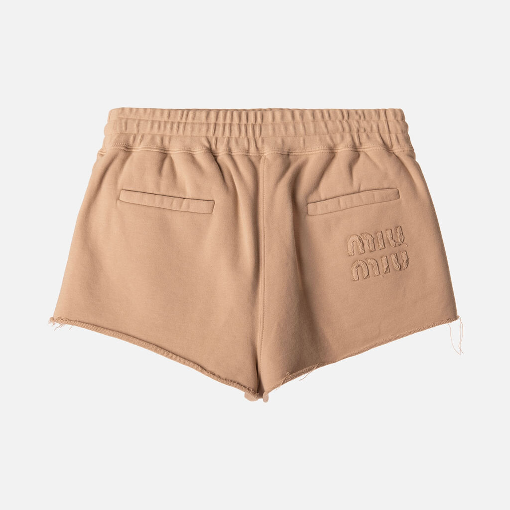 Miu Miu Brown Cotton Micro Mini Shorts (2023)