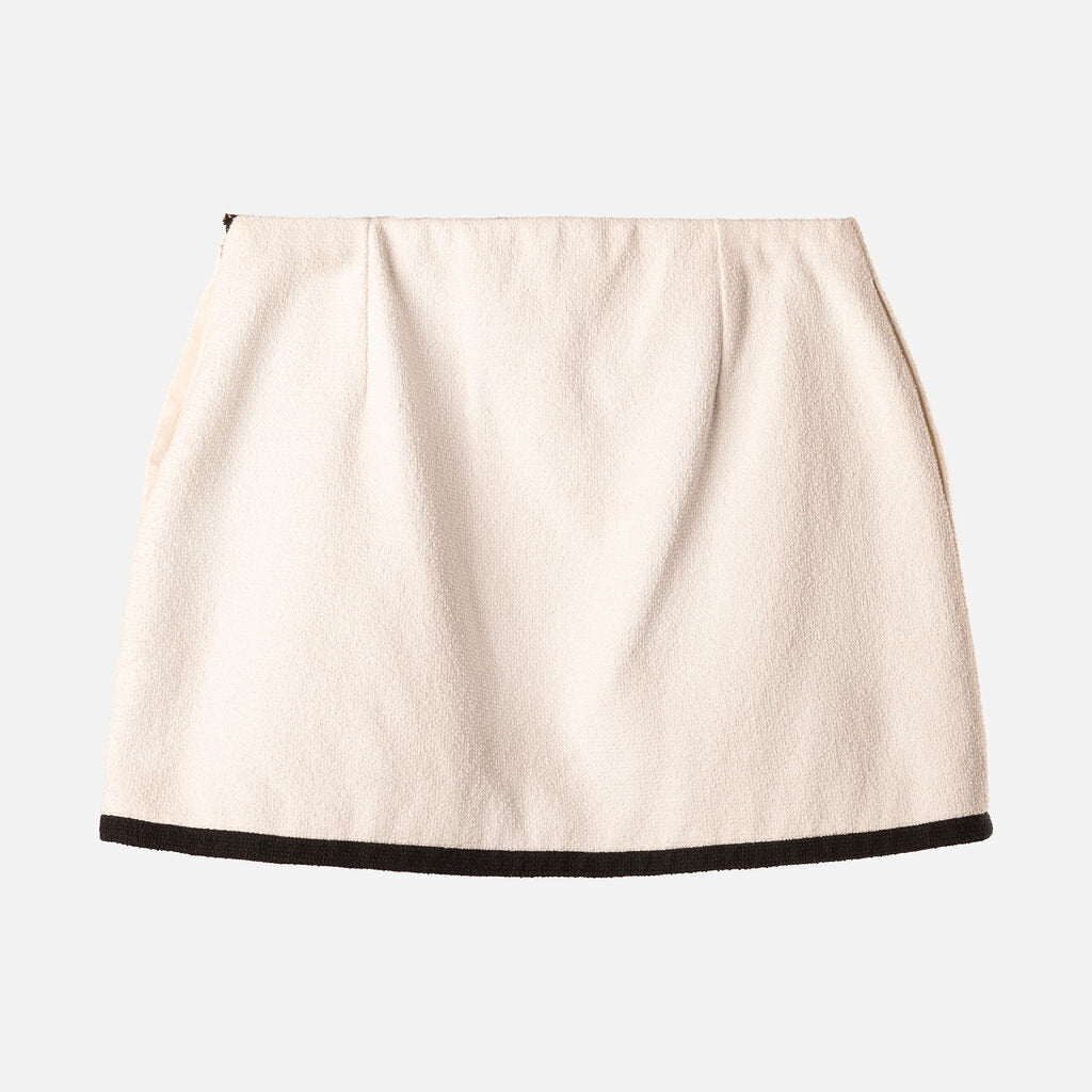 Gucci White Tweed Mini Skirt