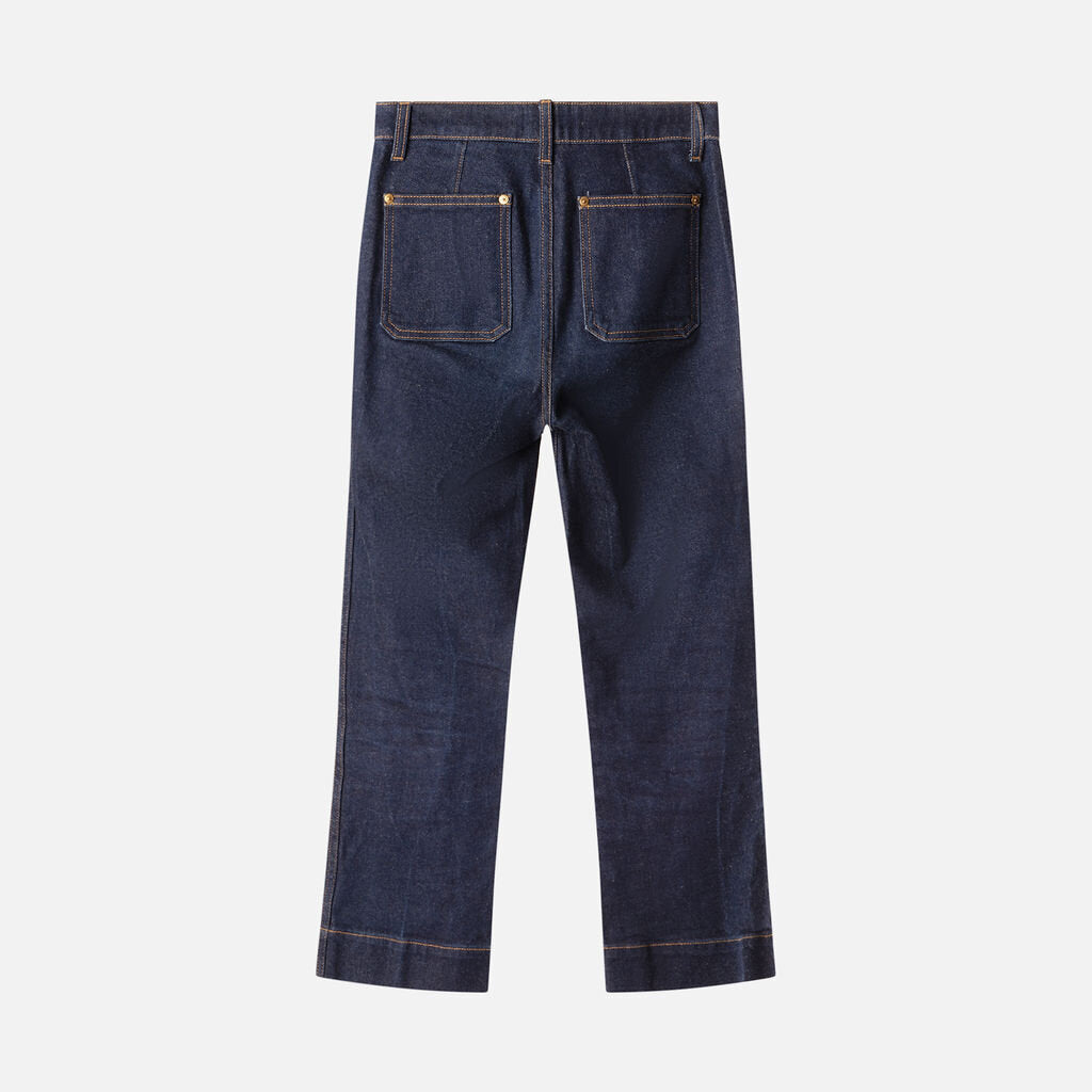 Khaite Dark Wash Straight Jeans