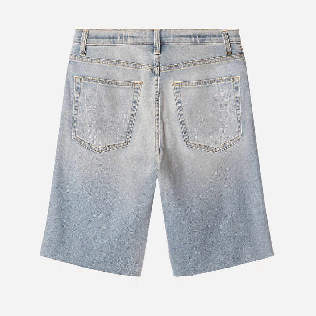 Nili Lotan Blue Cotton Boyfriend Bermuda Short
