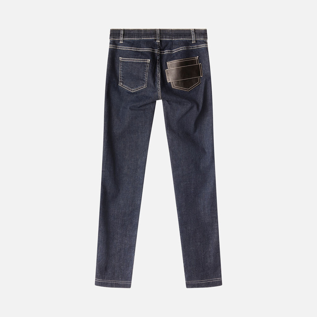 Givenchy Dark Washed Leather Jean