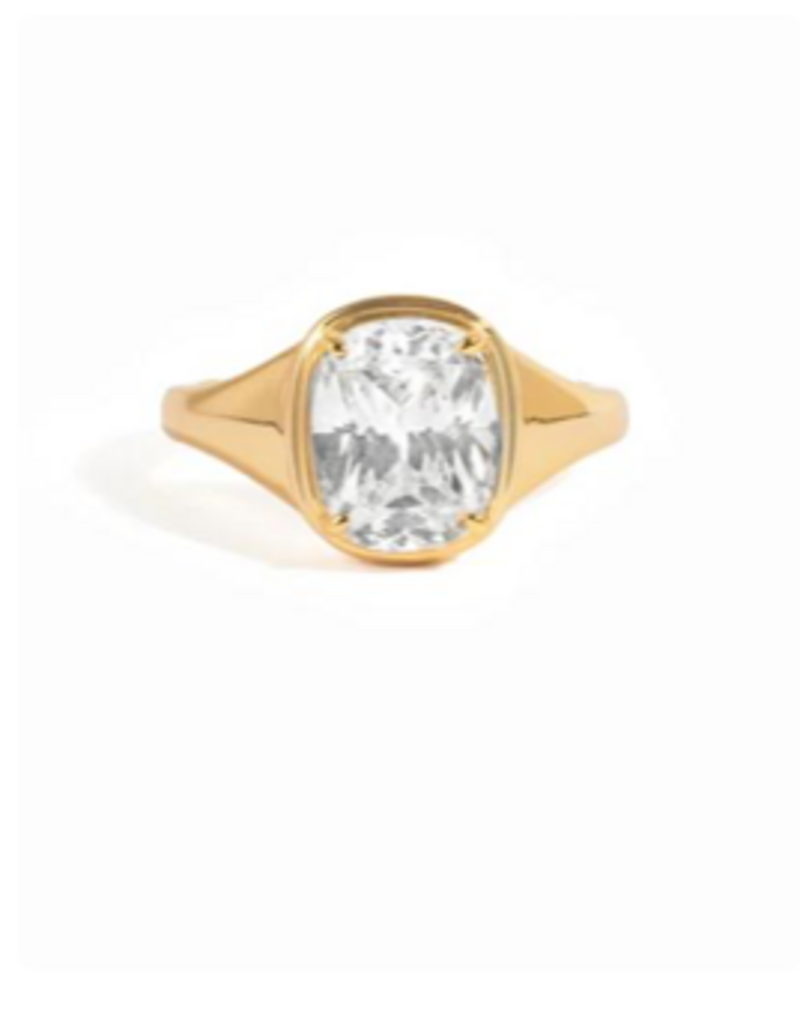 ELONGATED CUSHION RING YG 7'