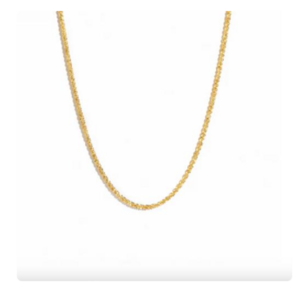 DIAMOND CUT ROPE CHAIN NECKLACE YG