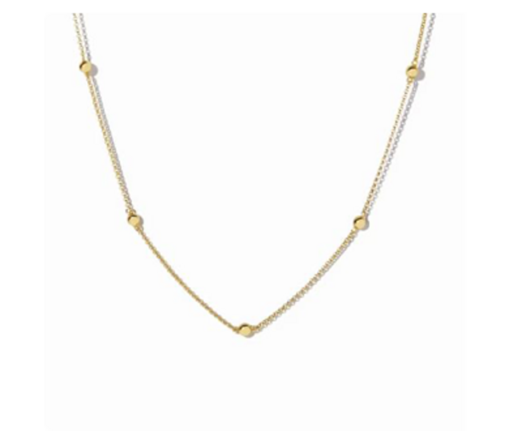 BEADED BALL NECKLACE YG 18'