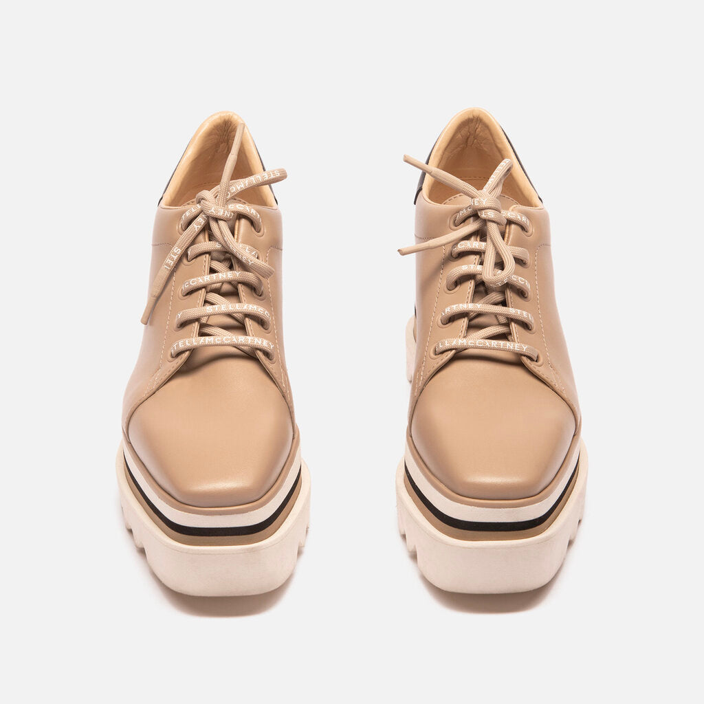 Stella McCartney Tan/Black Leather Platform Sneaker