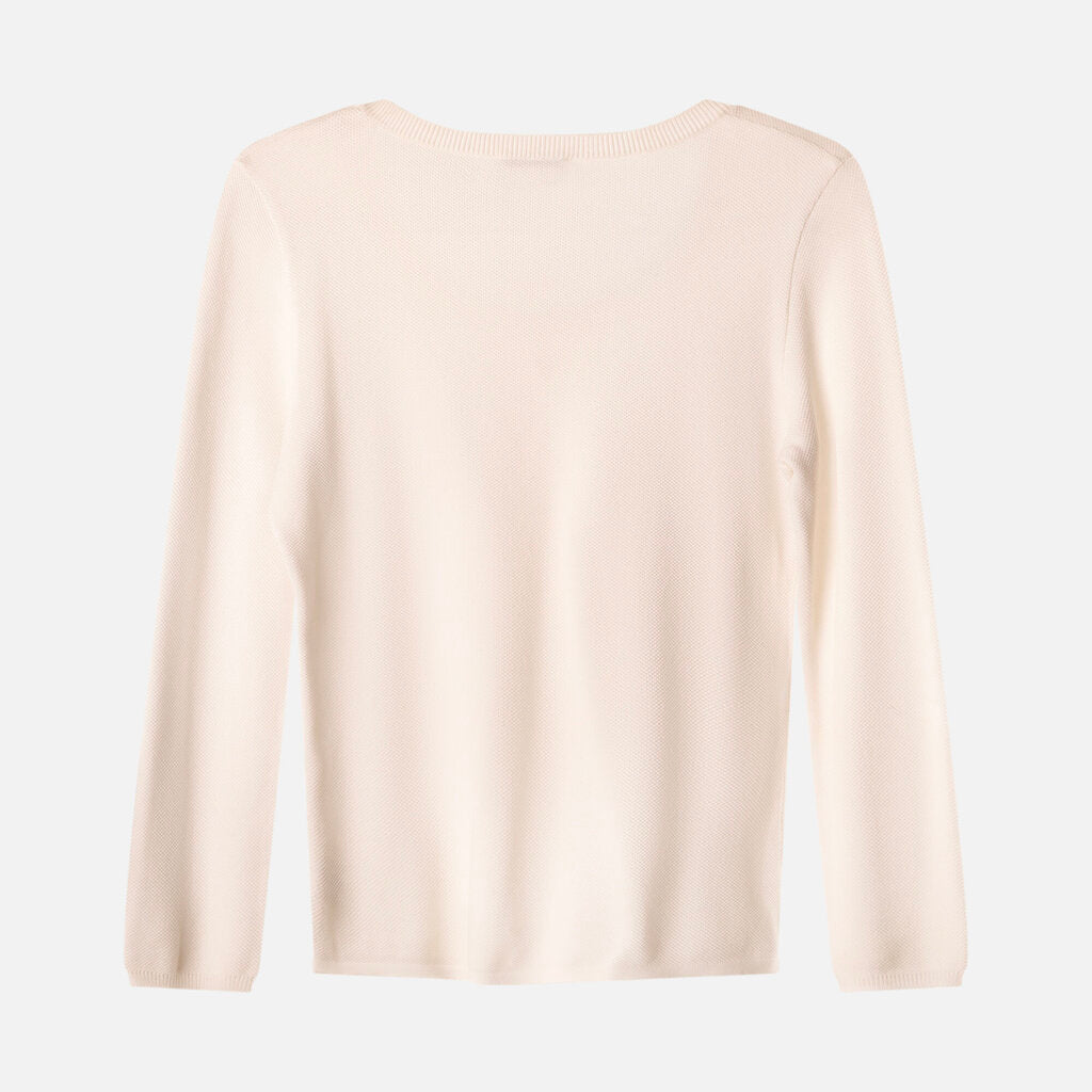Chanel Cruise Cotton Knit Mesh Long Sleeve Crewneck