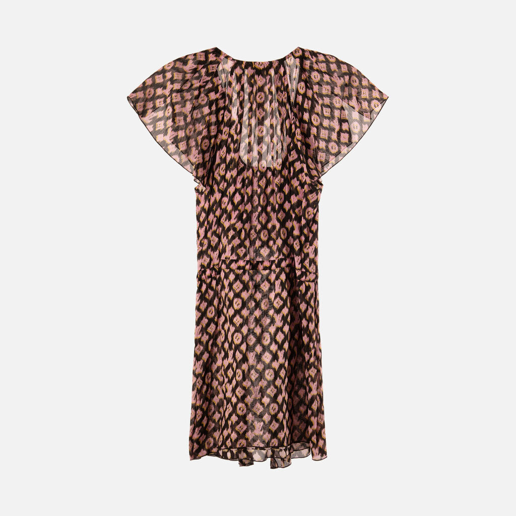 Louis Vuitton Black/Pink Cotton Drawstring Mini Dress
