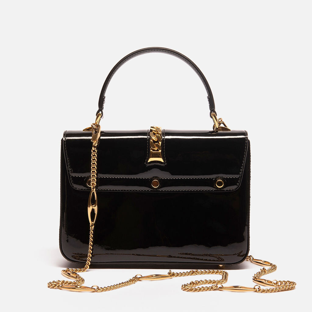 Gucci Black Patent Sylvie Bag
