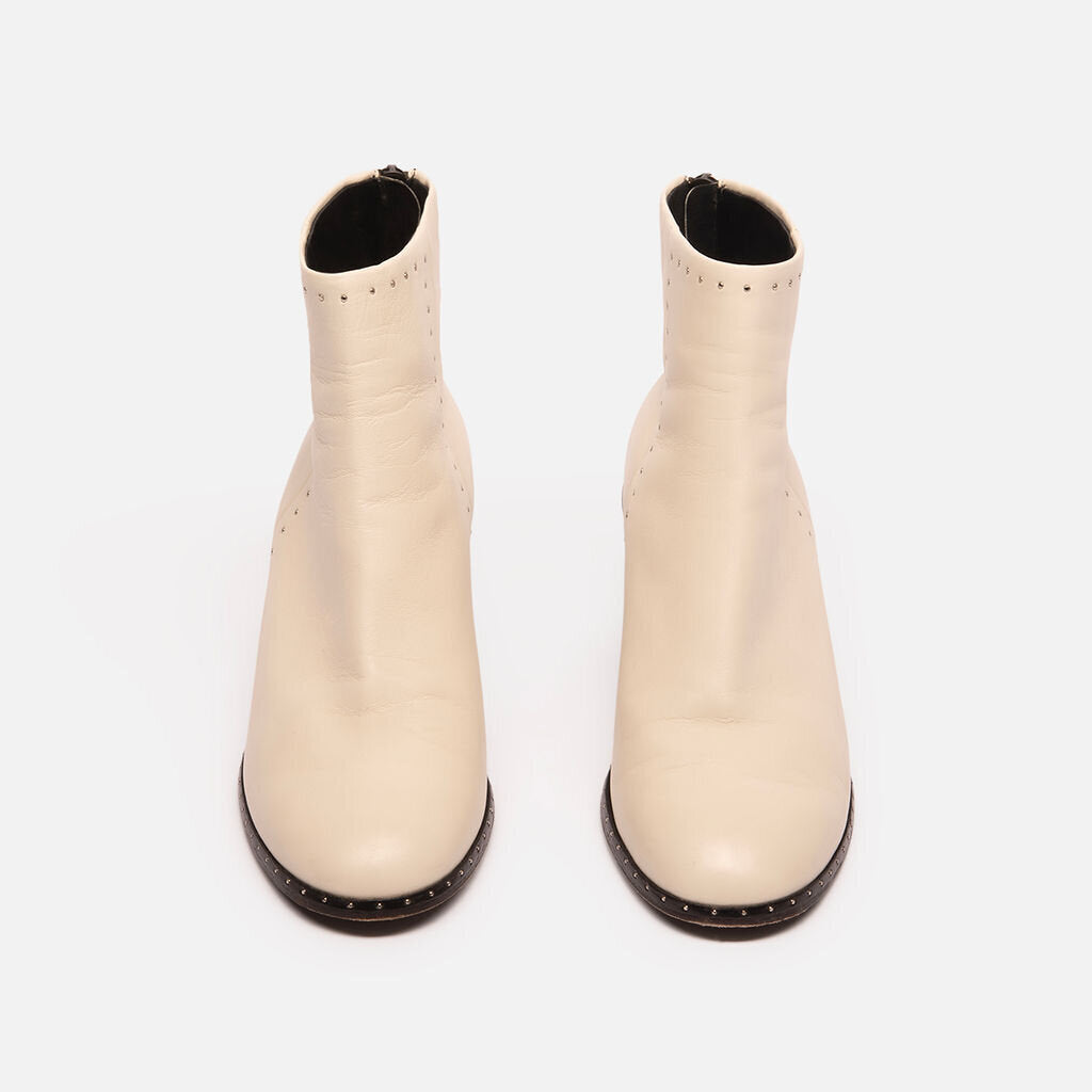 Rag & Bone Cream Leather Ankle Boots