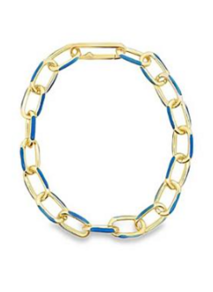 Enamel paperclip Chain (Blue)