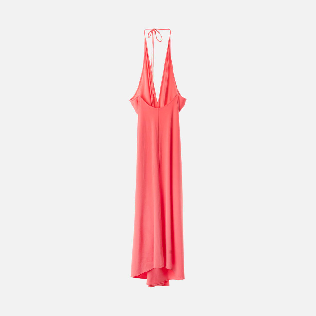 Silvia Tcherassi Pink Poly Halter Dress