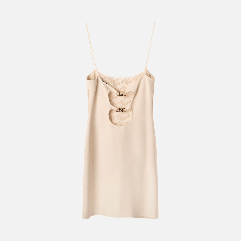 Fendi White Viscose Reversible Mini Dress