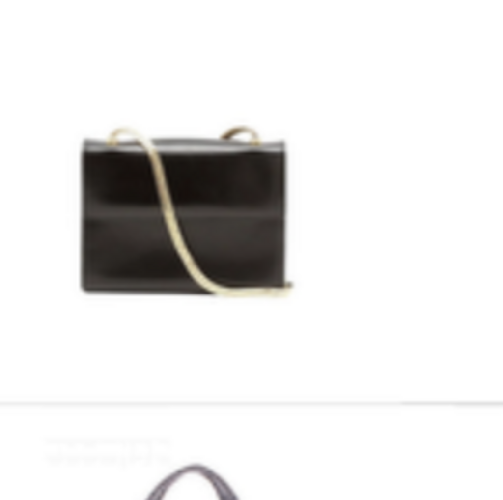 Black Leather Chain Flap Bag