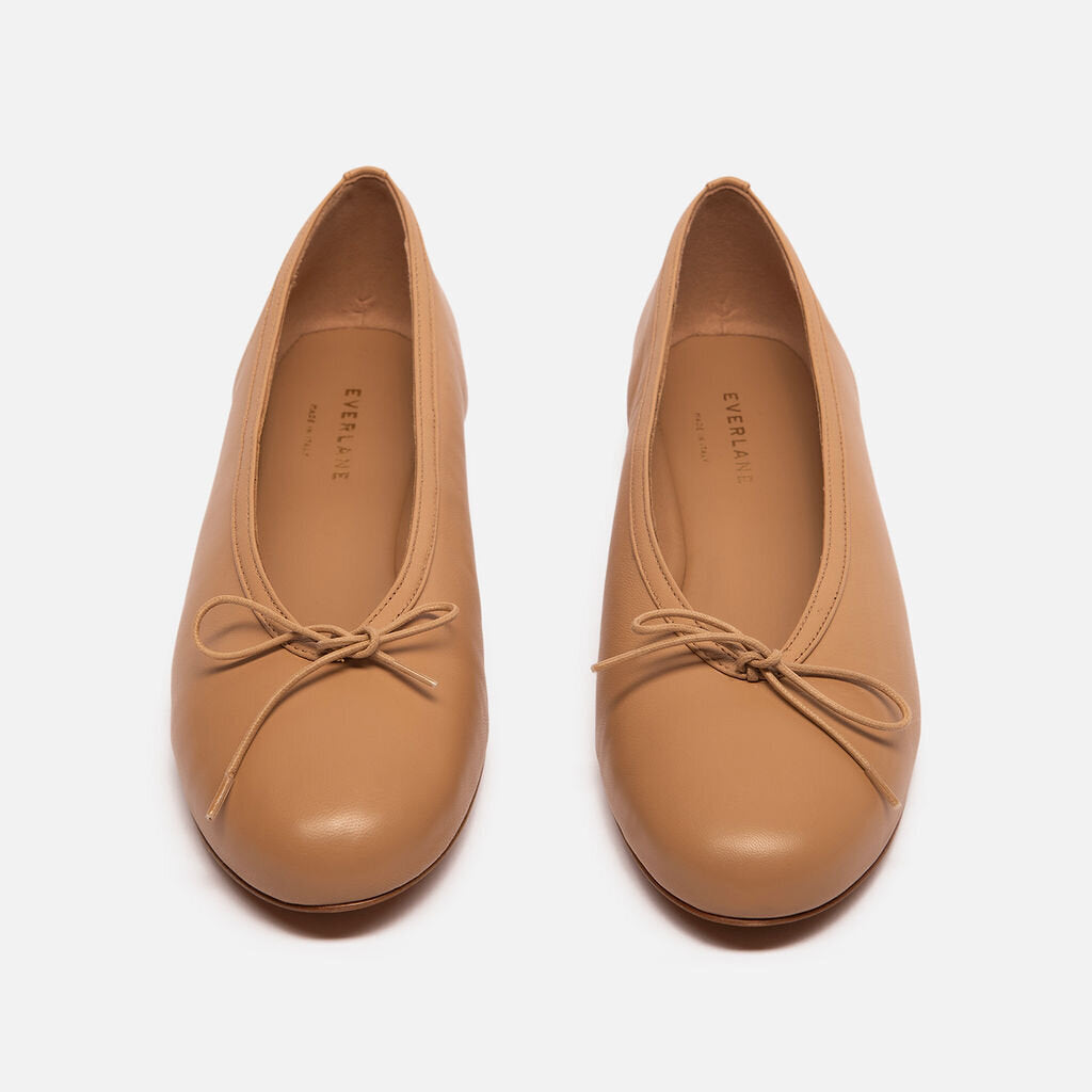 Everlane Beige Leather Ballet Flat