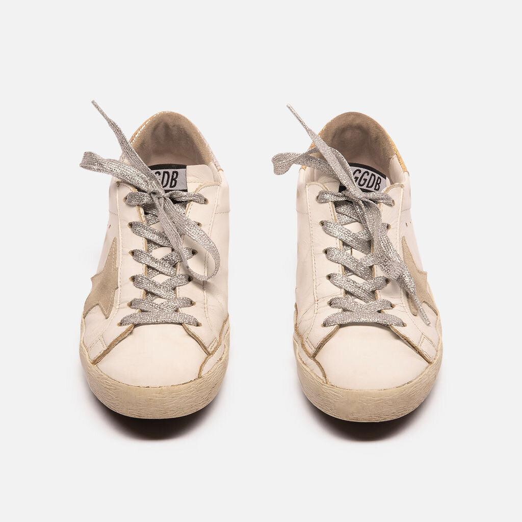 Golden Goose White/Silver Super Star Low Top