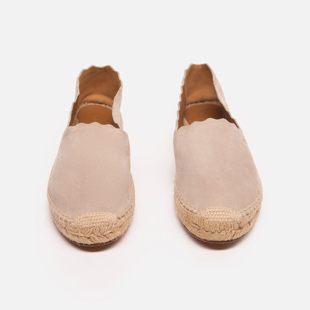 Chloe Gray Suede Espadrille