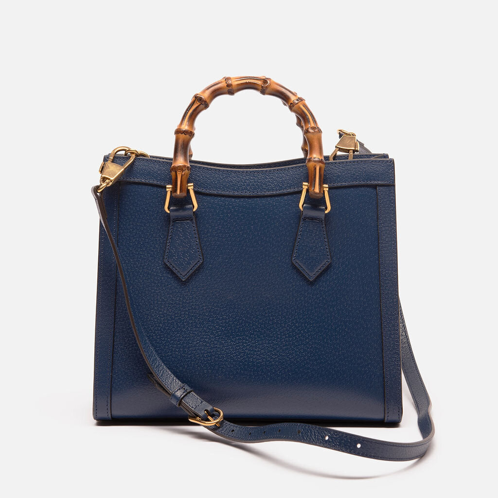 Gucci Dark Blue Diana with Bamboo Handle