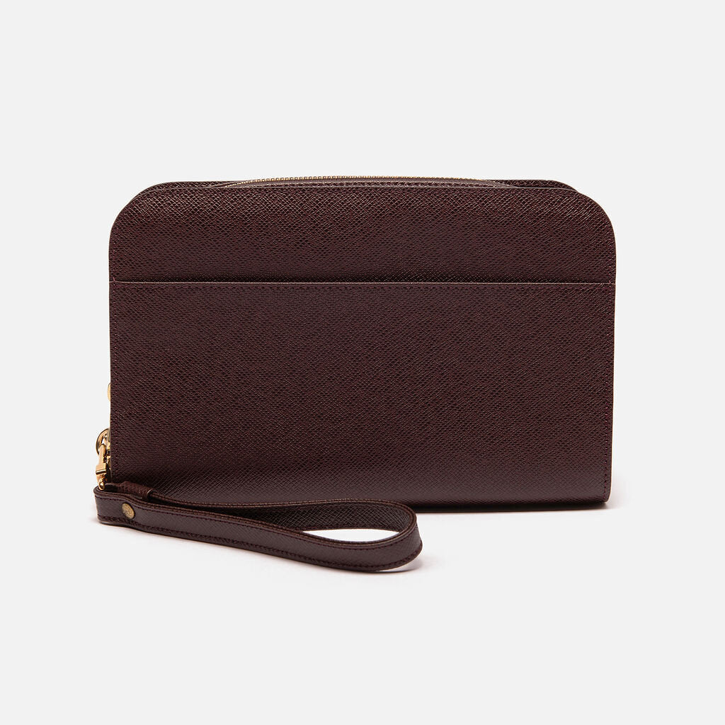 Louis Vuitton Burgundy Vintage Taiga Leather Clutch