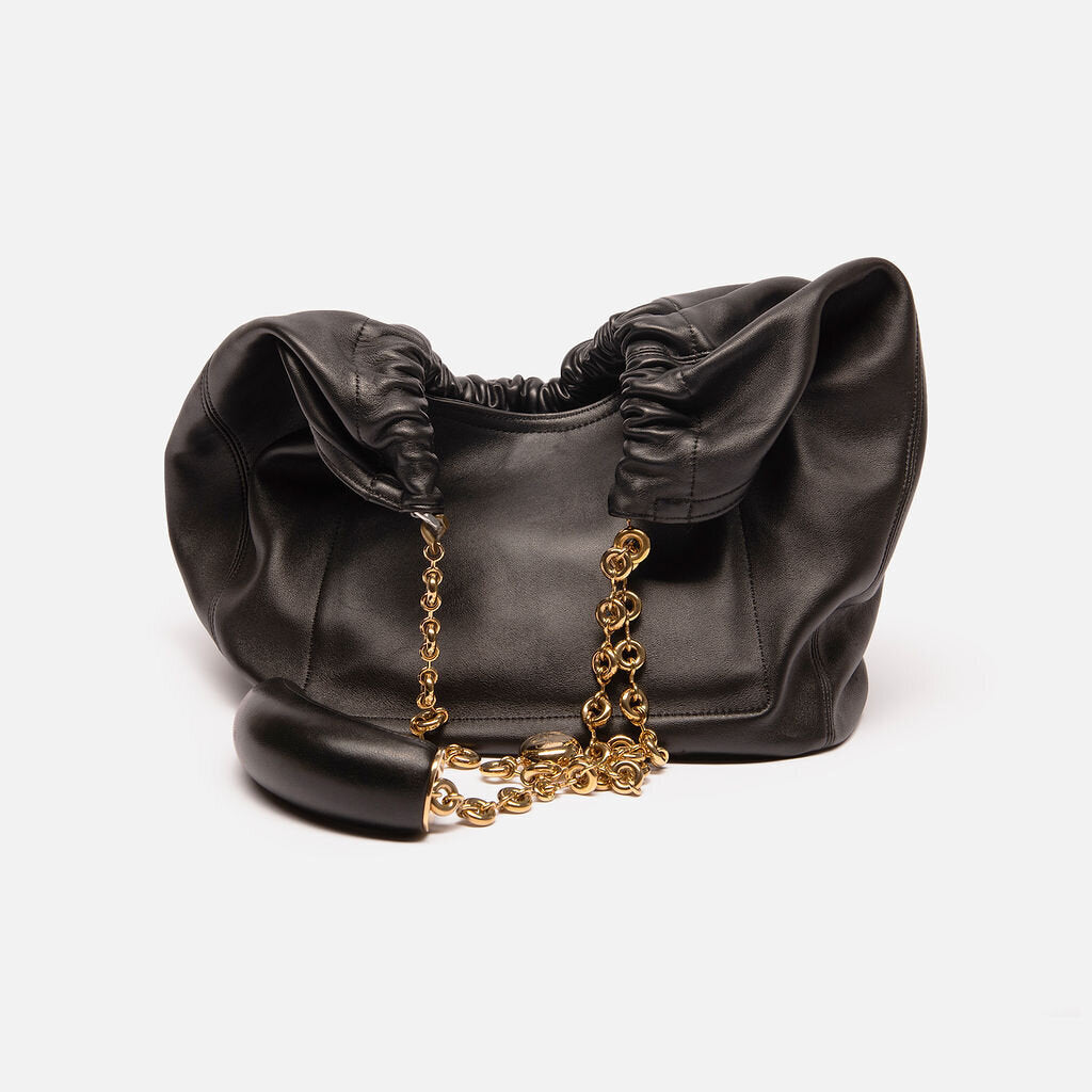 Loewe Black Leather Hobo Squeeze Bag