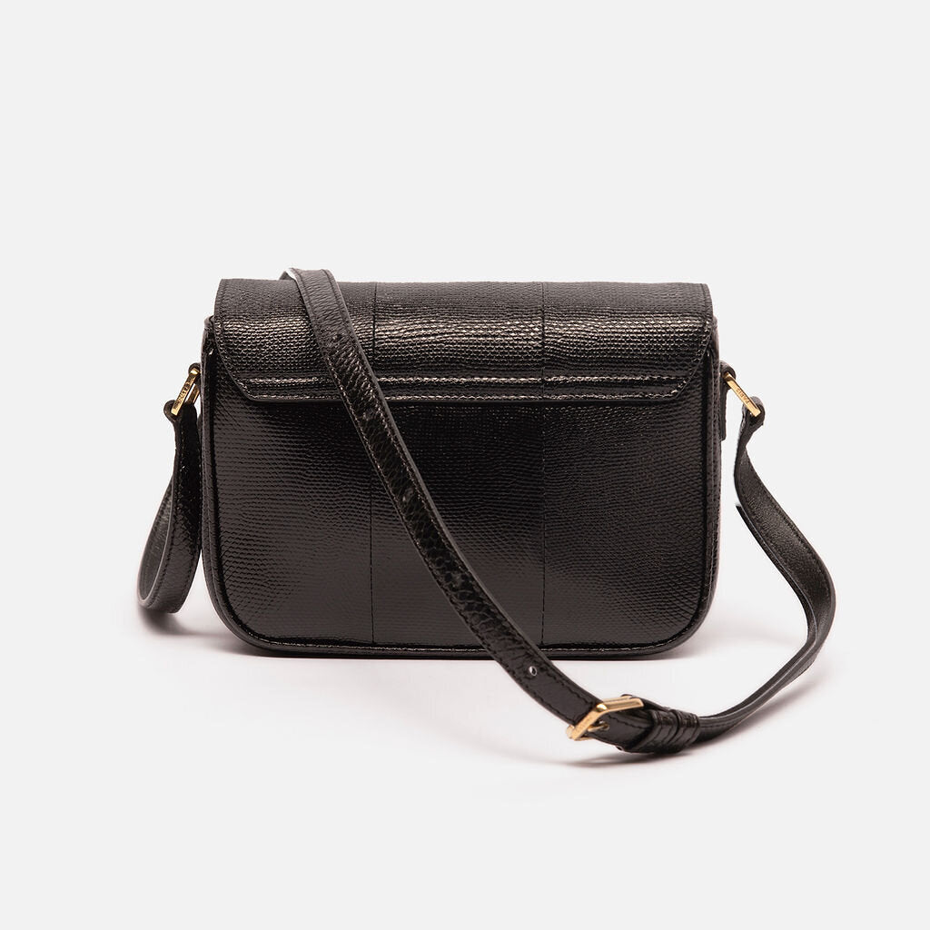 Celine Black Lizard Embossed Box Bag