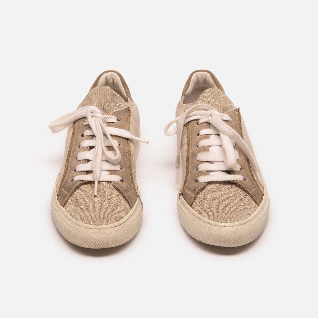 Brunello Metallic Gold Sneakers