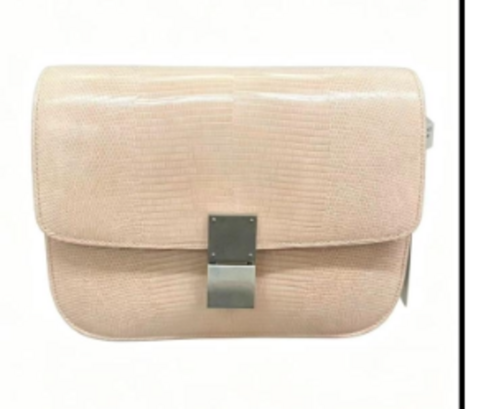 Light Pink Lizard Box Bag