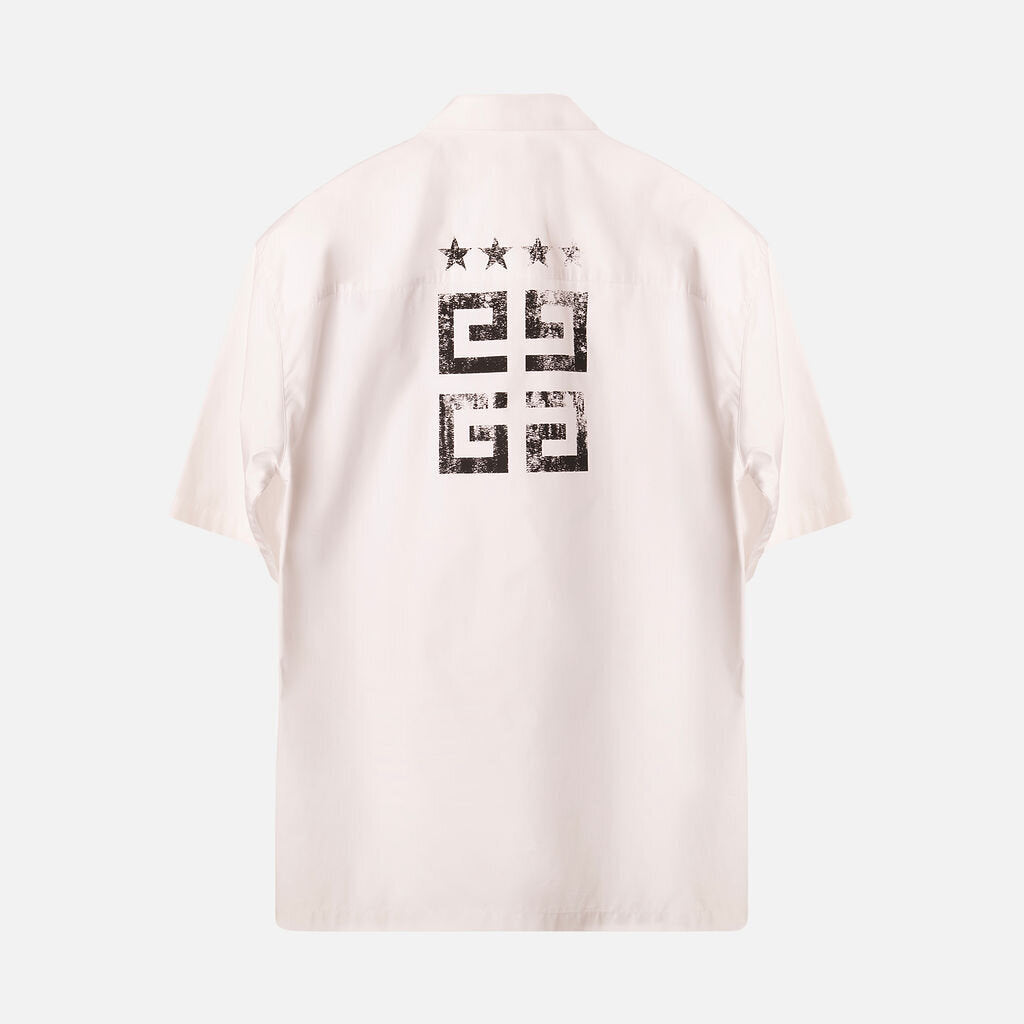 Givenchy White Cotton Logo SS Shirt