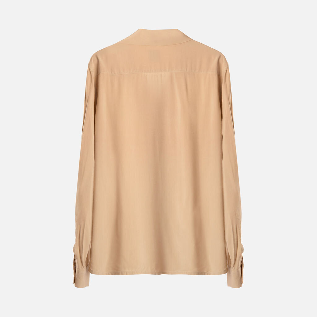 Sandro Beige Viscose Button Up Top