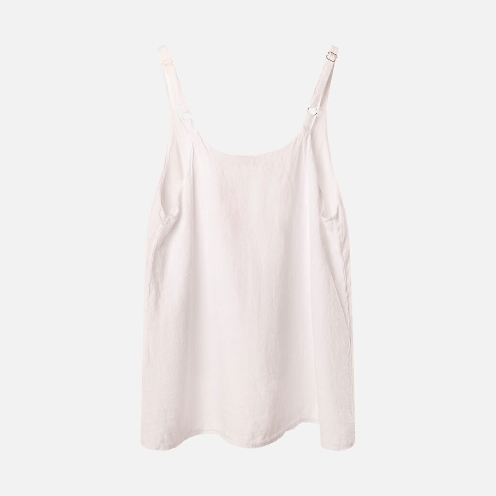 Milio Milano White Linen Tank