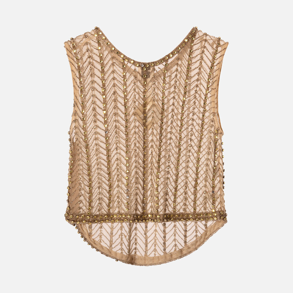 Haute Hippie Gold Sequin Tank