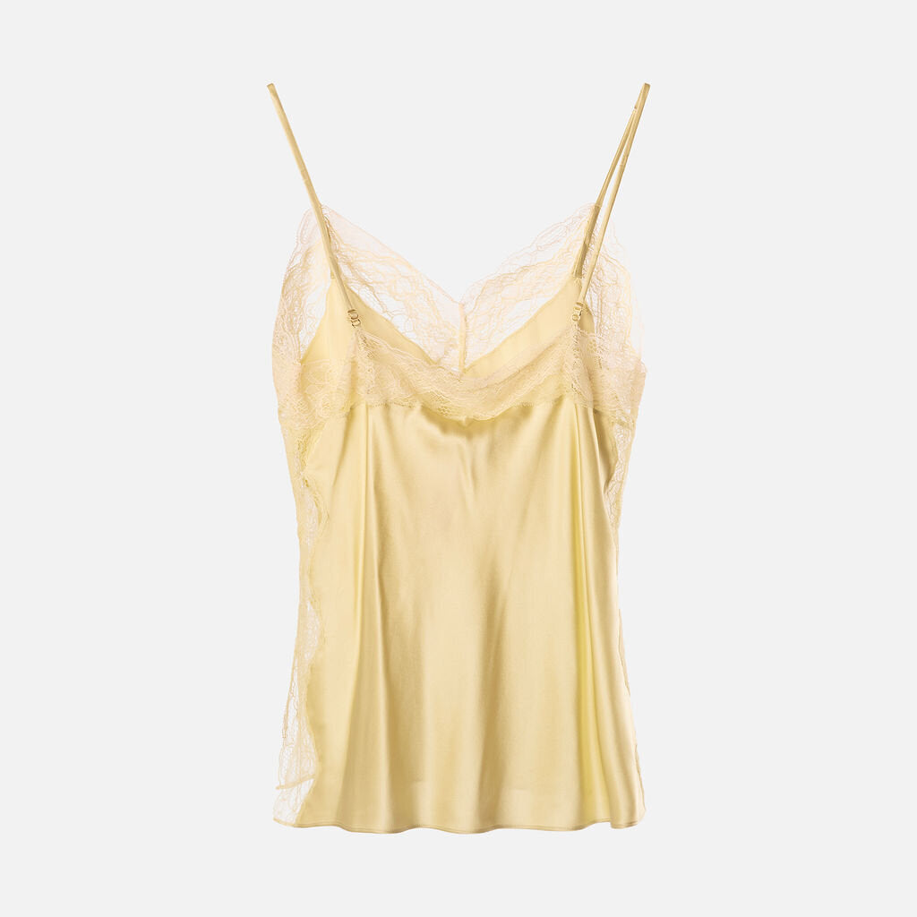 Veronica Beard Green Silk Lace Tank