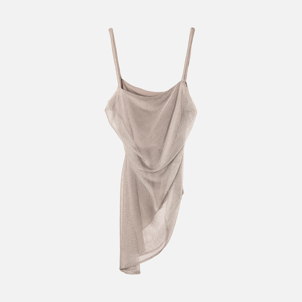 Et Ochs Silver Viscose Chain Top