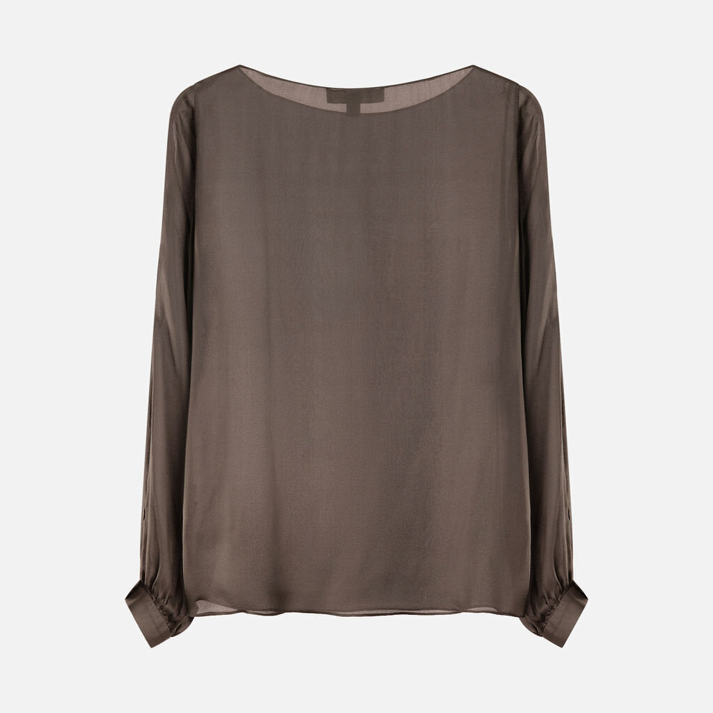 Ralph Lauren Gray Silk Top